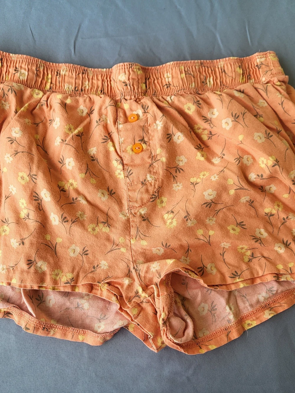 PINK Victoria's Secret Peach Floral Cotton Lounge Shorts